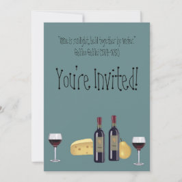 ワインとチーズのパーティー+引用文 招待状