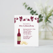 ワインとチーズのパーティ招待状 招待状 (スタンド正面)