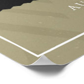 ワインとチーズのブライダルシャワーモノグラム ポスター (角)