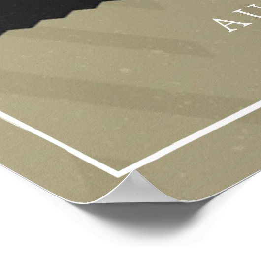 ワインとチーズのブライダルシャワーモノグラム ポスター (角)