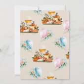 ワインとチーズの性別の表示パーティー 招待状 (裏面)