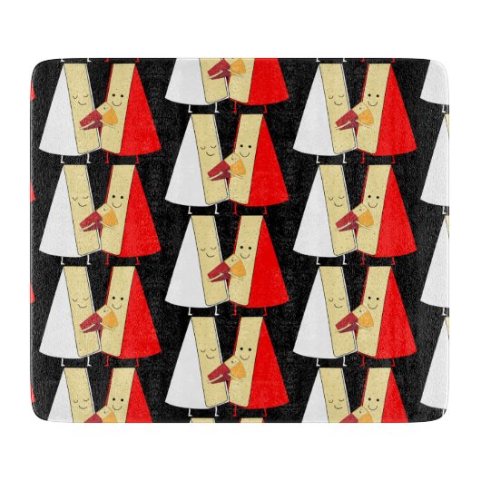 ワインとチーズの愛好家 カッティングボード (正面)