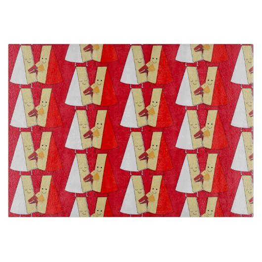 ワインとチーズの愛好家 カッティングボード (正面)