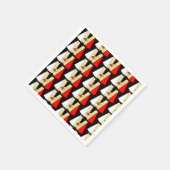 ワインとチーズの愛好家 スタンダードカクテルナプキン (角)