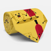 ワインとチーズの愛好家 ネクタイ (ロール)