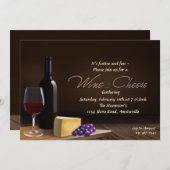 ワインとチーズの招待状 招待状 (正面/裏面)