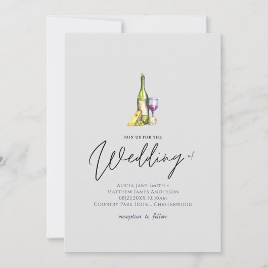 ワインとチーズの放牧テー結婚ブル (正面)