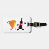 ワインとチーズの荷物タグ ラゲッジタグ (正面横)