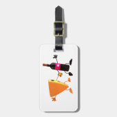 ワインとチーズの荷物タグ ラゲッジタグ (正面縦)