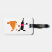 ワインとチーズの荷物タグ ラゲッジタグ (裏面横)