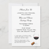 ワインとチーズの試飲パーティー カスタム 招待状 (裏面)