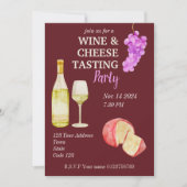 ワインとチーズの試飲パーティー 招待状 (正面)