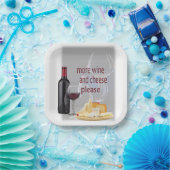 ワインとチーズの追加 ペーパープレート (パーティー)
