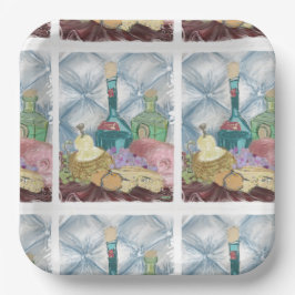 ワインとチーズシャルキュテリー ペーパープレート