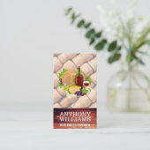 ワインとチーズ | ウッド | ブドウ畑 | ワイナリー 名刺 (スタンド正面)