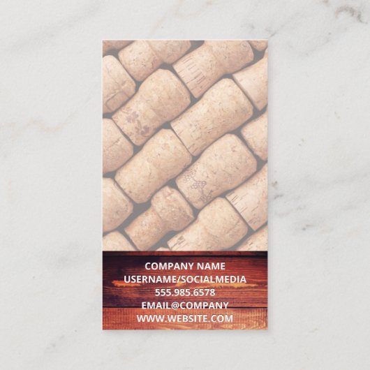 ワインとチーズ | ウッド | ブドウ畑 | ワイナリー 名刺 (裏面)