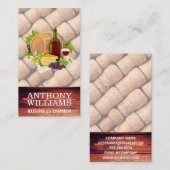 ワインとチーズ | ウッド | ブドウ畑 | ワイナリー 名刺 (正面/裏面)