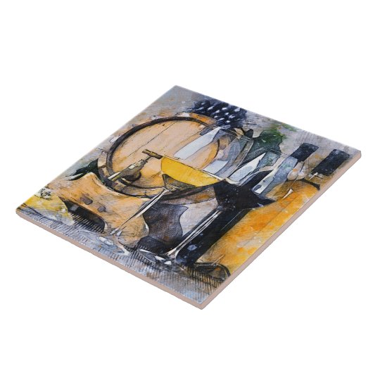 ワインとチーズ タイル (側面)