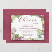 ワインとディナーの招待状 招待状 (正面/裏面)