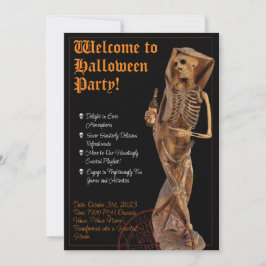 ワインとデスのハロウィーンの内省 招待状