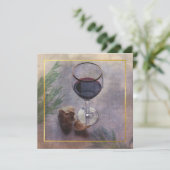 ワインとニンニクのディナーの招待状 招待状 (スタンド正面)