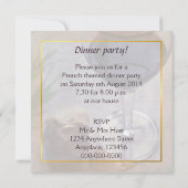 ワインとニンニクのディナー招待状 招待状 (裏面)