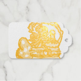 ワインとバラバレンタイン ギフトタグ