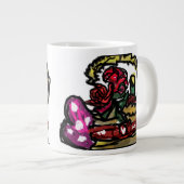 ワインとバラバレンタイン ジャンボコーヒーマグカップ (正面右)
