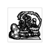 ワインとバラバレンタイン ラバースタンプ (インプリント)