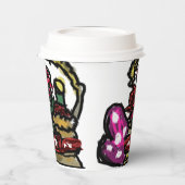 ワインとバラバレンタイン 紙コップ (左)