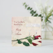 ワインとバラ結婚式招待状 招待状 (スタンド正面)