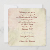 ワインとバラ結婚式招待状 招待状 (裏面)