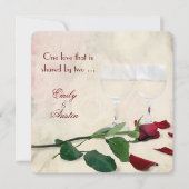 ワインとバラ結婚式招待状 招待状 (正面)