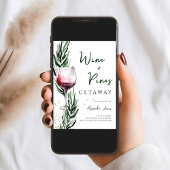 ワインとパインズ金ゴールドクリスマスバチェロレッテ週末 招待状