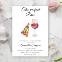 ワインとピザの完璧なペア ブライダルシャワー