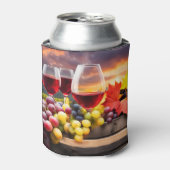 ワインとブドウおもしろい美しい居心地 缶クーラー (缶正面)