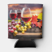 ワインとブドウおもしろい美しい居心地 缶クーラー (正面)