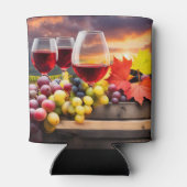 ワインとブドウおもしろい美しい居心地 缶クーラー (裏面)