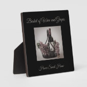 ワインとブドウのイースルバスケット付きプラークHSH フォトプラーク (正面)