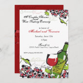 ワインとブドウの招待状 招待状 (正面/裏面)