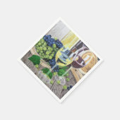 ワインとブドウ スタンダードカクテルナプキン (角)