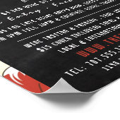 ワインとブドウ、フローラシャルボードワインバー/ワイナリー ポスター (角)