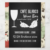 ワインとブドウ、フローラシャルボードワインバー/ワイナリー ワインラベル (シングルラベル)