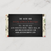 ワインとブドウ、フローラシャルボードワインバー/ワイナリー 名刺 (裏面)