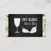 ワインとブドウ、フローラシャルボードワインバー/ワイナリー 名刺 (正面)