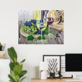 ワインとブドウ ポスター (ホームオフィス)