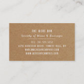 ワインとブドウ、ワ素朴インバー/ワイナリー 名刺 (裏面)