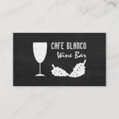 ワインとブドウ、黒板ワインバー/ワイナリー 名刺 (正面)