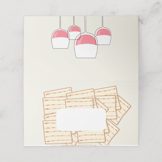 ワインとマッサーを持つ座席表 プレイスカード (外部開封)