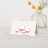 ワインとマッサーを持つ座席表 プレイスカード (裏面)